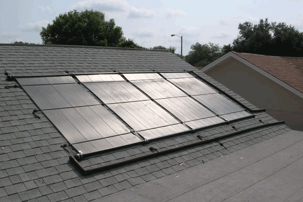 solar pool heater installation