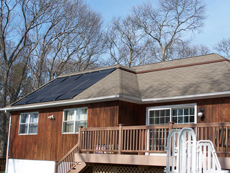 solar pool heater installation