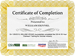 OSHA 360 Training Completion Certificate