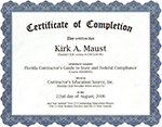 licenses & certifications