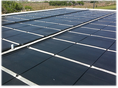 solar pool panels for the KOA Okeechobe pool