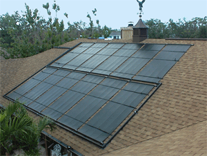 solar pool heater installation