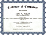 licenses & certifications