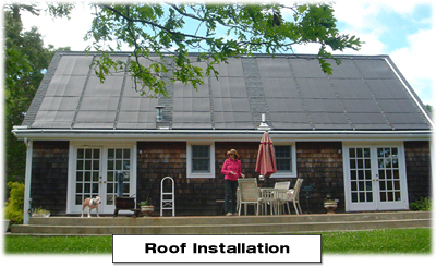 Solar Pool Heater, Roof Installation