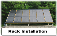 Solar Pool Heater Rack Installation