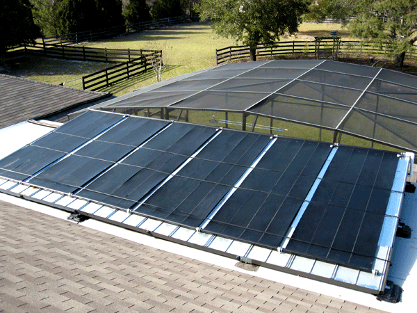 solar pool heater installation