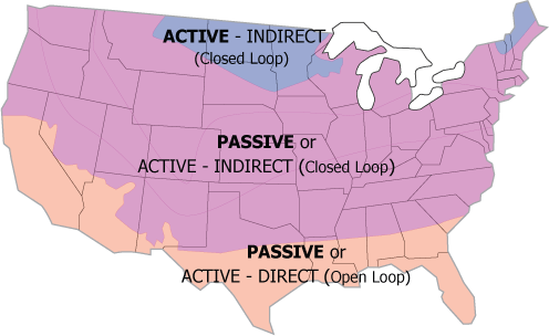 solar water heater zone map