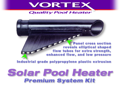 Solar Pool Heater - 4 x 12 Panels Premium System Kit