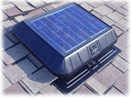 Solar Attic Fan: A powered roof vent fan that runs on free solar energy instead of consuming energy to cool your attic. This cost saving fan uses a built-in solar panel to transform sunlight into electricity and gives you improved attic ventilation. Conserve energy, save 30% on cooling costs and extend the life of your roof by reducing heat induced wear.