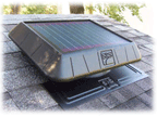 Solar Attic Fan: A powered roof vent fan that runs on free solar energy instead of consuming energy to cool your attic. This cost saving fan uses a built-in solar panel to transform sunlight into electricity and gives you improved attic ventilation. Conserve energy, save 30% on cooling costs and extend the life of your roof by reducing heat induced wear.